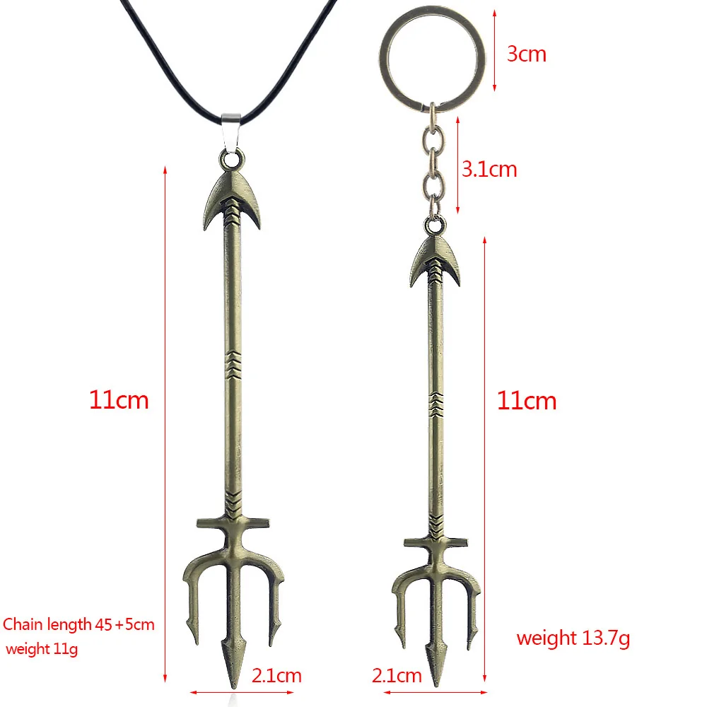 SG фильм Aquaman Trident из Нептуна золотые брелоки Артура Карри оружие Модель брелок для ключей chaviro мужской автомобильный брелок колье ювелирные изделия