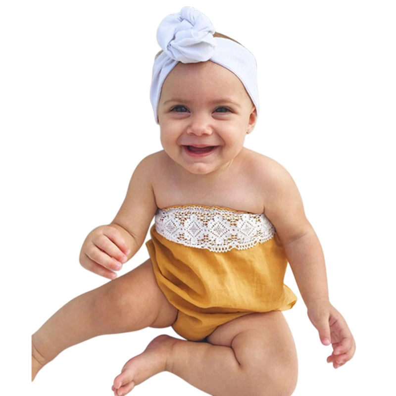 Лето 2017 милый кружевной комбинезон для маленьких девочек труба наряды