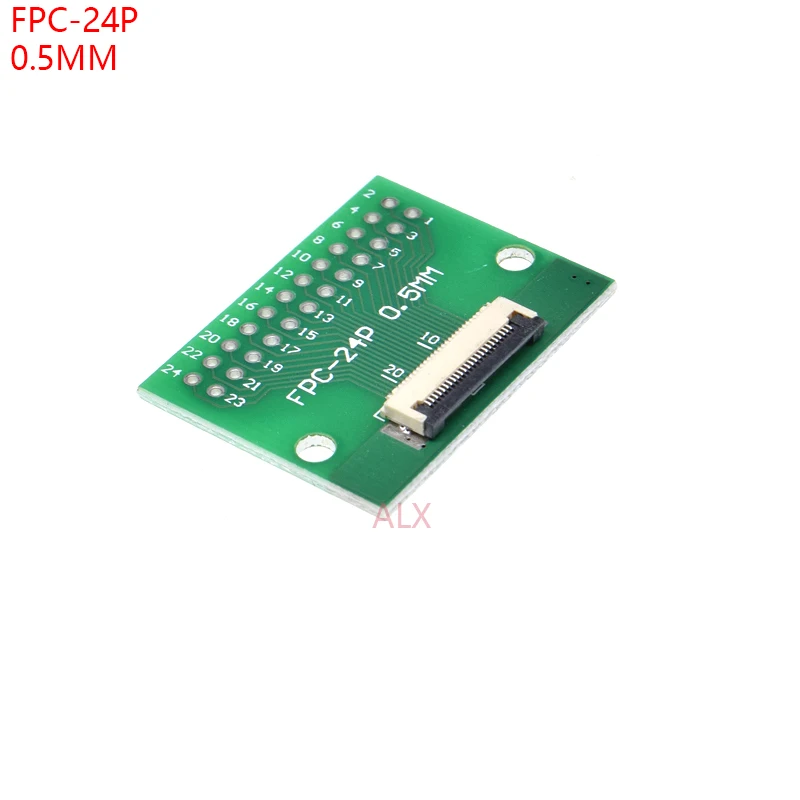 2 шт. адаптер SMT 0 5 мм для кабеля DIP плата PCB доска FFC 24P FPC 24 контактный разъем