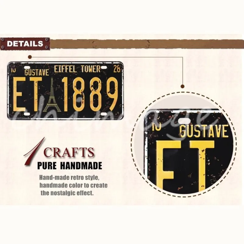 Звезда номерного знака автомобиля номерной знак: Винтаж жестяная вывеска бар