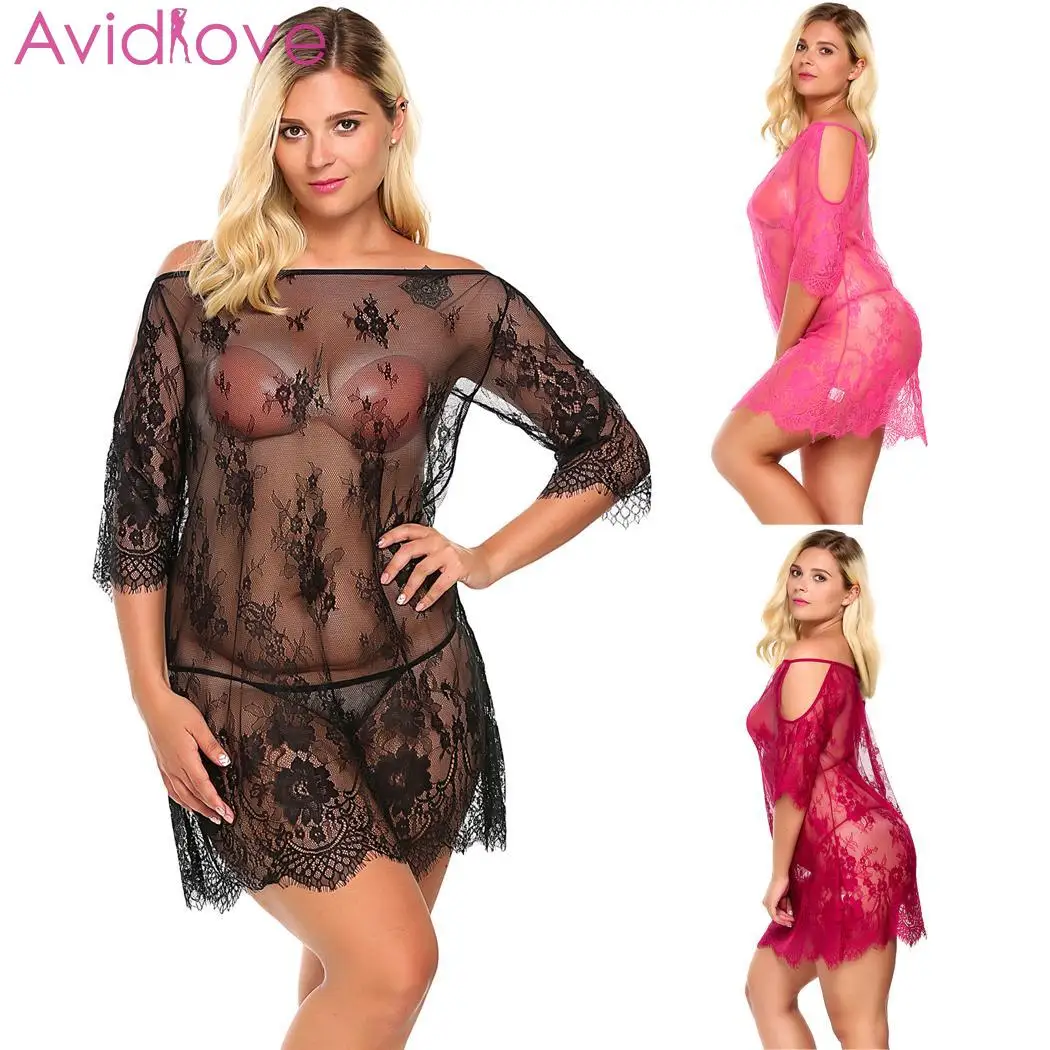 Avidlove женское кружевное сексуальное нижнее белье больших размеров Babydoll с