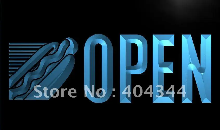 

LK741- OPEN Hot Dogs Food Decor LED Neon Light Sign home decor crafts