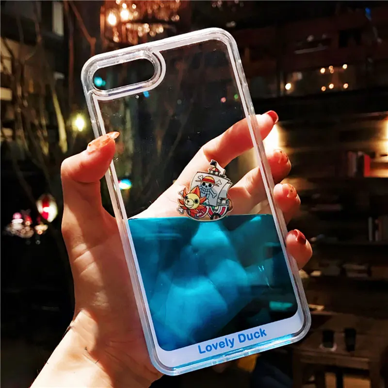 Dynamic Liquid Case For iPhone X Xs Max Xr Hard PC Cartoon Capinha 6 s 6s 7 8 Plus Cover ipone iPhoneX iPhone8 Cases |