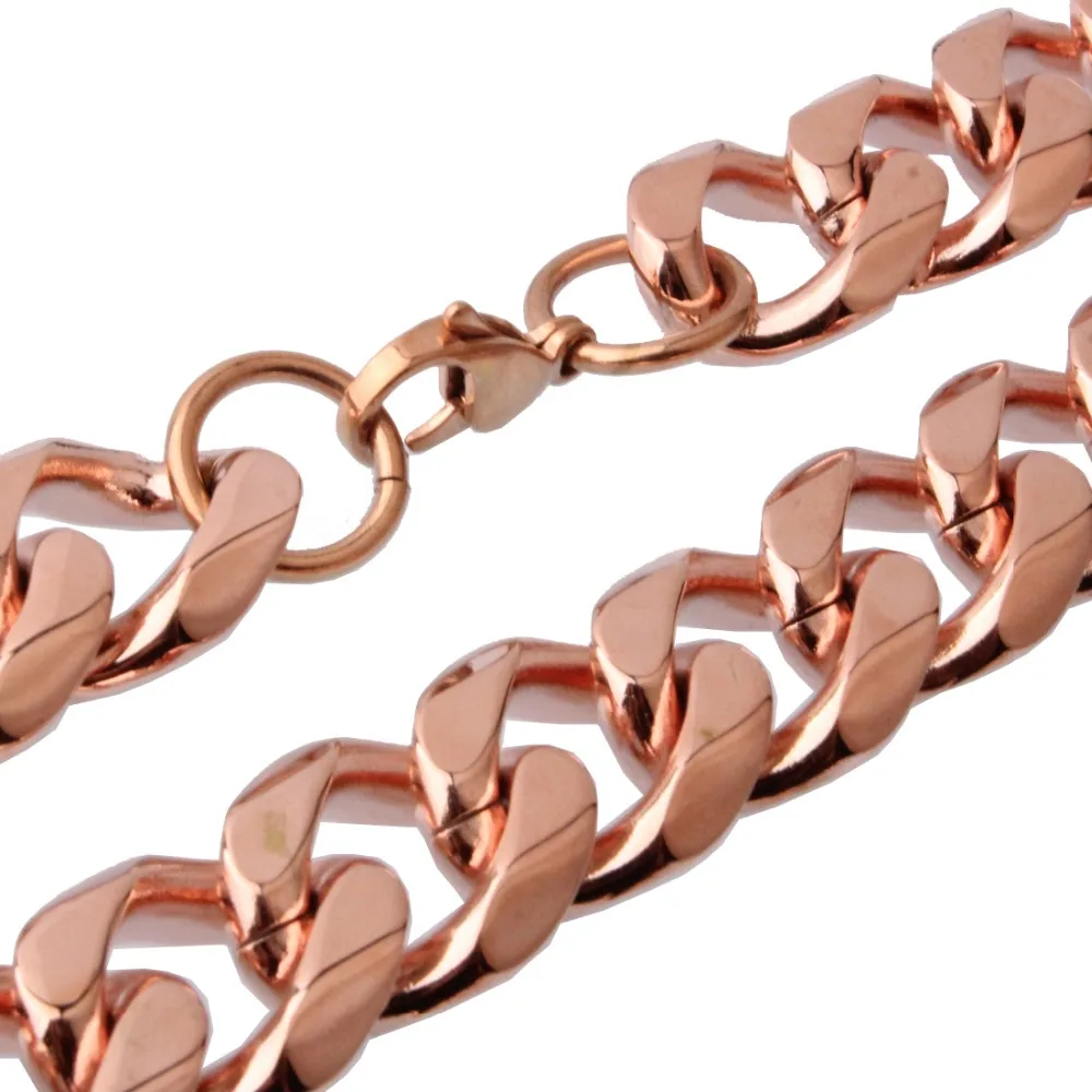 Цепочка Из Нержавеющей Стали 316l под розовое золото 19 мм|fashion jewelry|jewelry fashiongold chain |