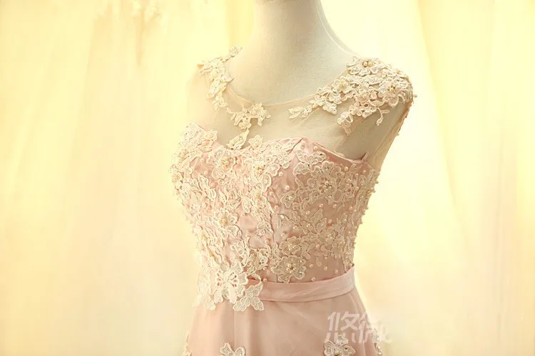 Женское шифоновое платье-макси до пола Элегантное Длинное розовое платье для - Фото №1