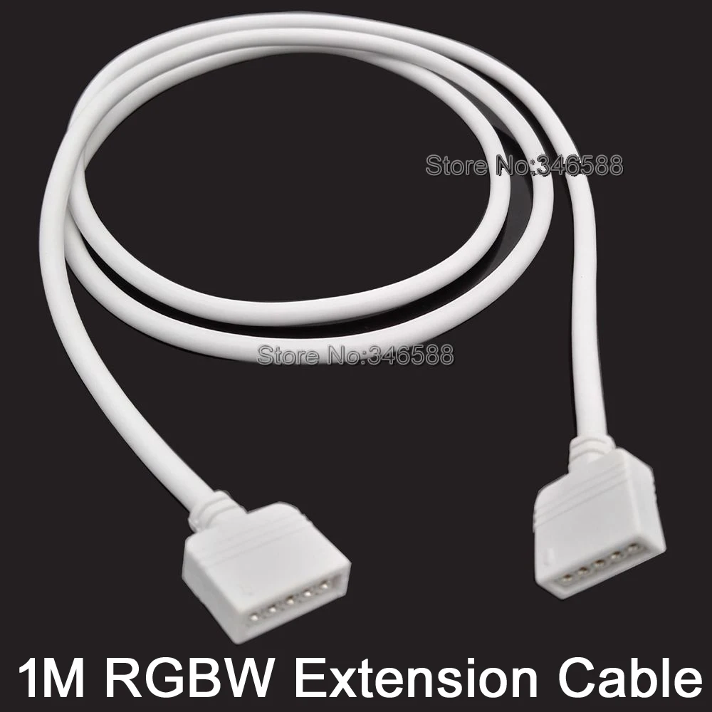 Удлинительный провод RGBW 5 контактов 1 м белый цвет для 5050 RGBWW светодиодный