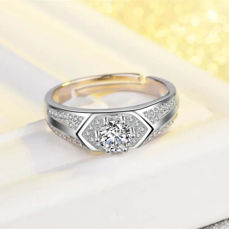 Мужское кольцо CC в винтажном стиле серебро пробы ювелирные изделия для жениха