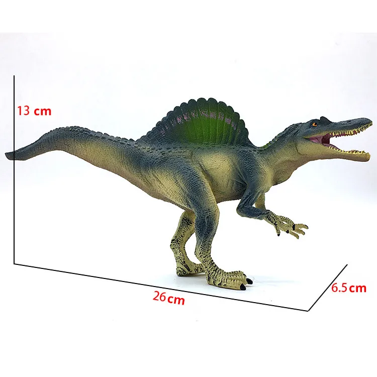 Spinosaurus Размер L реалистичный Парк Юрского периода Динозавр тираннозавр рекс спинозавр саичания кентрозавр ТПР мягкая модель фигурка игрушка для детей - Цвет: Spinosaurus