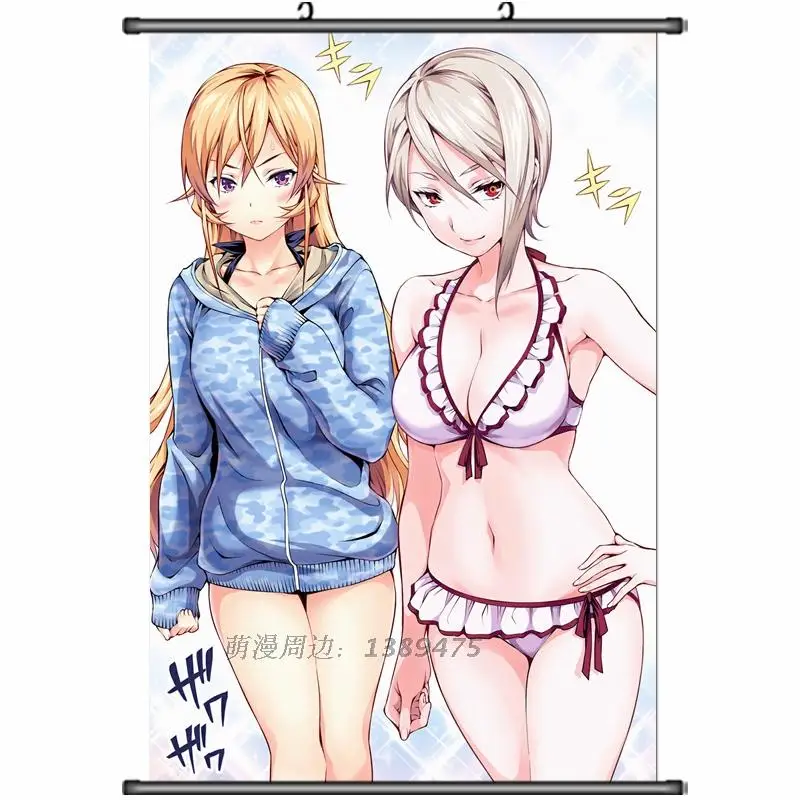 Японские декоративные картины аниме Shokugeki no Soma Nakiri erina & Yukihira souma Alice домашний Декор