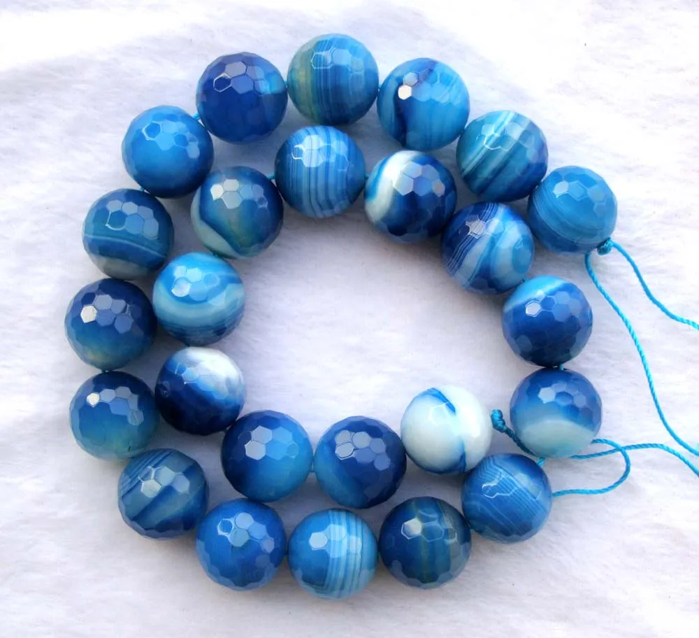 Бусины Из Натурального голубого агата 16 мм | Украшения и аксессуары