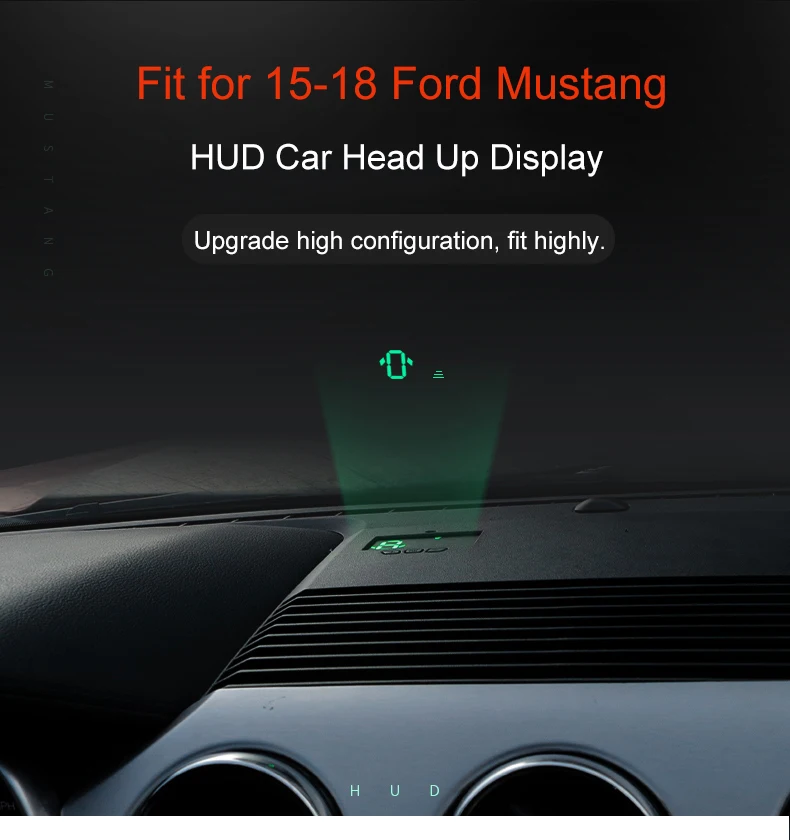 QHCP автомобильный HUD Дисплей Безопасный привод отражающий лобовое стекло экран проектор наклейка подходит для Ford Mustang