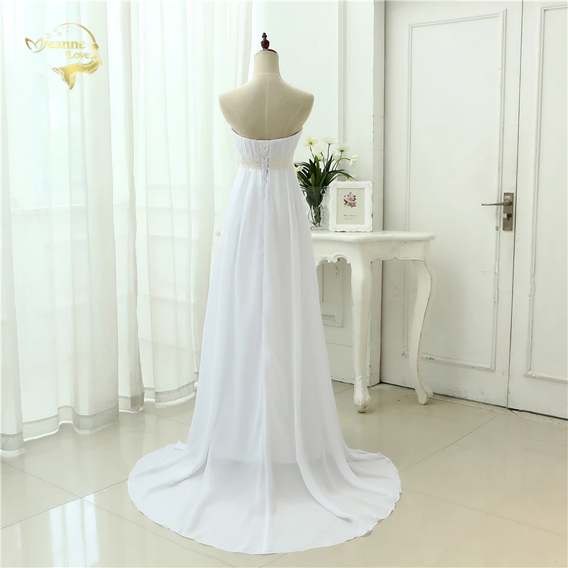 Без бретелек свадебное платье 2021 Империя костюм беременным женщинам Vestidos шифон