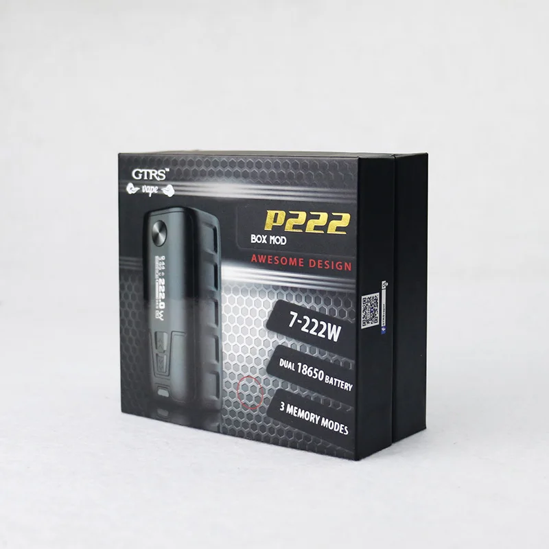 Оригинальный GTRS P222 222 Вт TC бокс мод комплект с чипсетом SX520 Питание от двойной