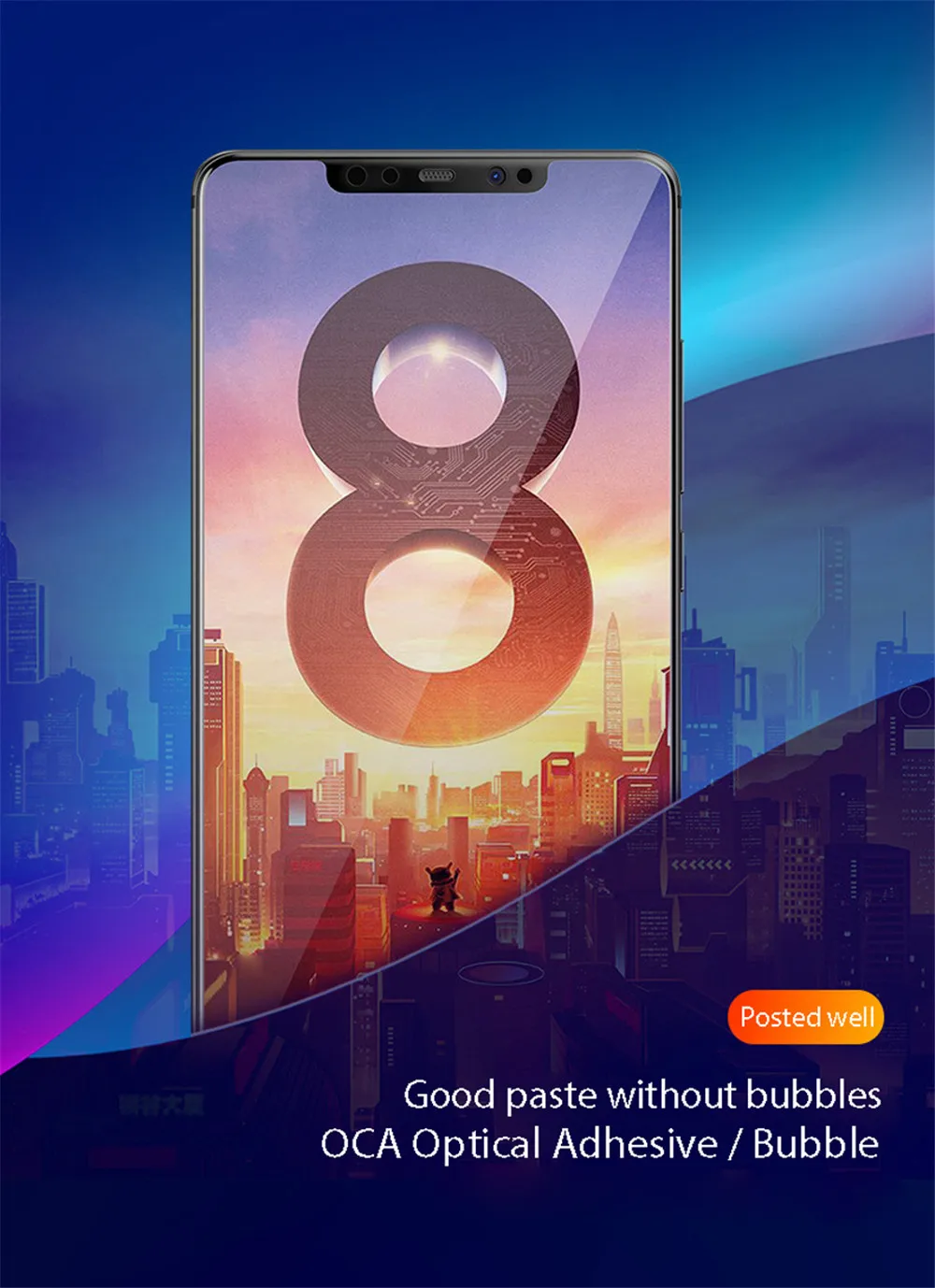 Для Xiao mi 8 закаленное стекло MOFi для Xiaomi mi 8 Lite пленка стекло mi 8 pro Полное покрытие защита экрана черный 2 шт