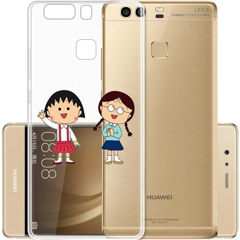 Мягкий чехол для Huawei P8 P9 P10 P20LITE 2017 P8L P10Plus Sakura Momoko Chibi Maruko Chan гибкий ТПУ