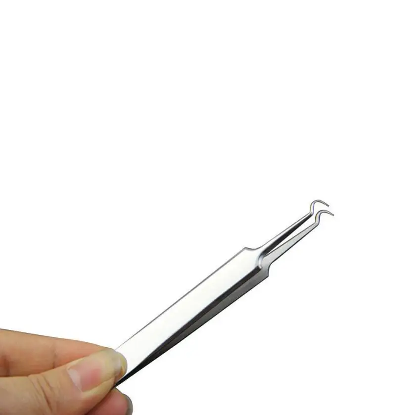 Набор для удаления черных точек Изогнутый пинцет лица 1 шт.|acne tweezer|tweezers acneneedle remover