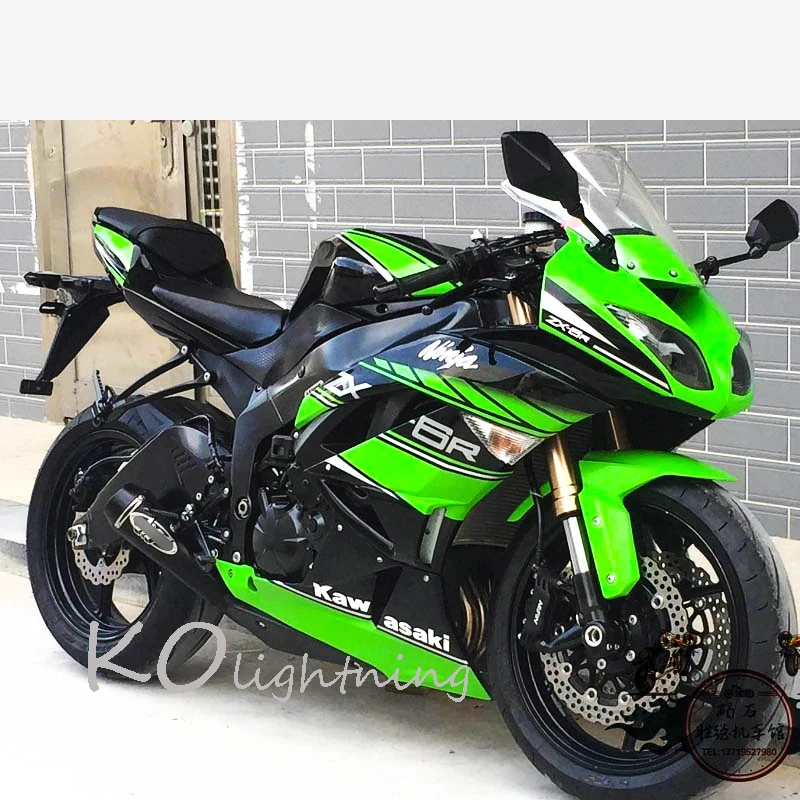 Для Kawasaki ZX6R ZX636 2009- мотоцикл глушитель труба выхлопная система черная труба слипоны ZX6R ZX636 для Kawasaki