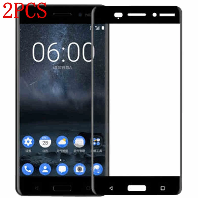 Закаленное стекло с полным покрытием для Nokia 5 2 шт. защитная пленка экрана