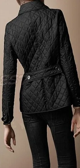 2016 New Hot Women Slim Autumn Winter Jacket Long Sleeve single Breasted Wadded Quilted Parkas Cotton Coat 60 | Женская одежда
