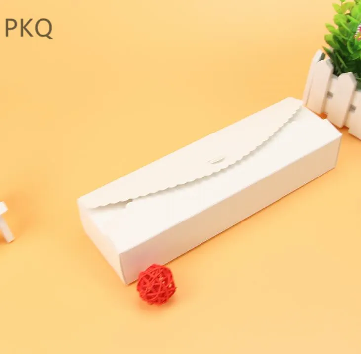 20 шт. белая/коричневая коробка для макарон крафт-бумага упаковочная шоколадная