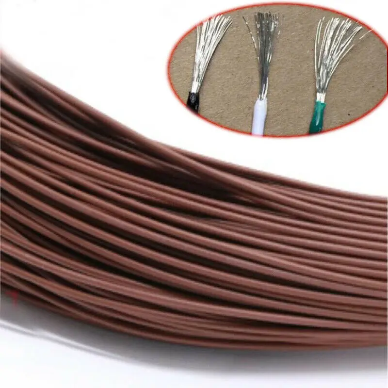 12 ~ 24AWG UL1015 коричневый электронный провод гибкий многожильный кабель шнур из