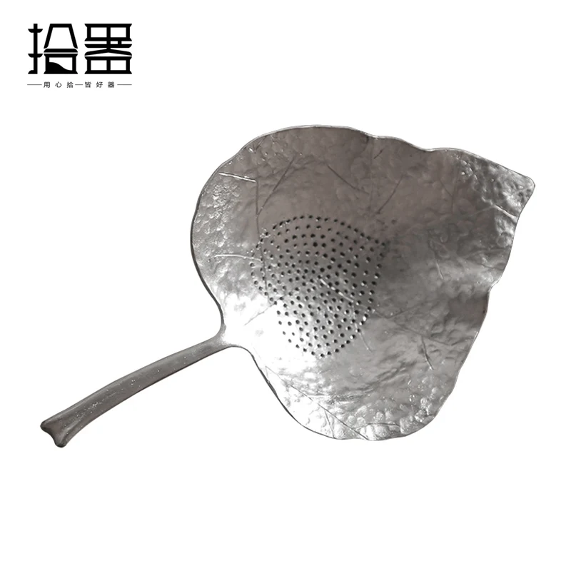 2017 ручной работы Олово Чай заварки горшок дуршлаг комплект Кофе Percolator Leaf специй