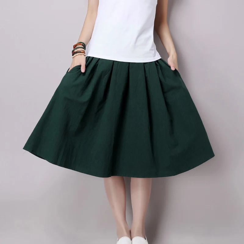 Faldas mujer moda 2021 Юбки Женская рубашка юбка с завышенной талией для девочек платье