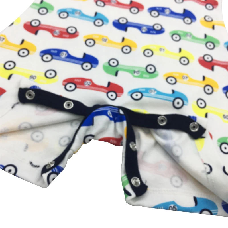 baby clothes 100% cotton short sleeve summer boy rompers toddler infant 0-24 months car kid clothing |