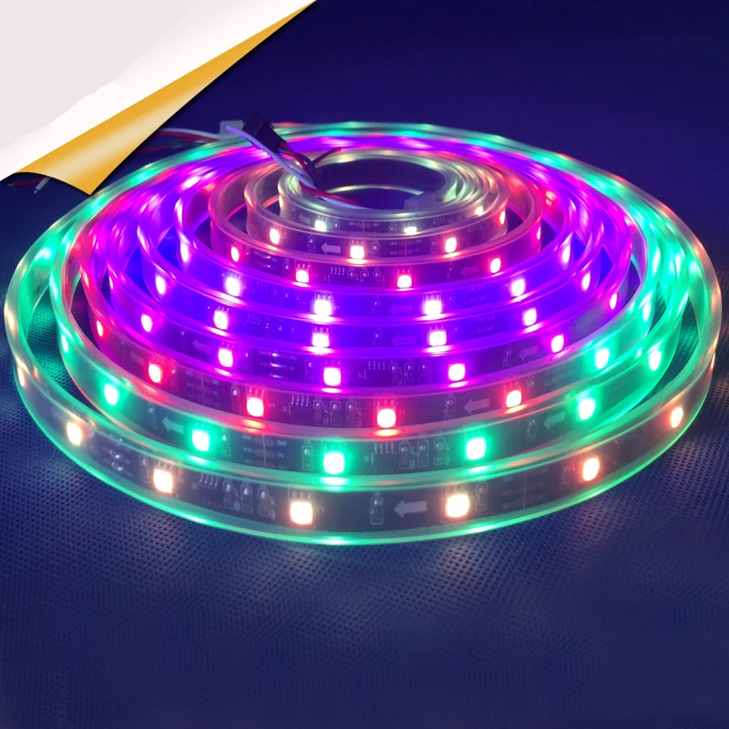 

50m/lot 5M/roll DC12V WS2811 IC SMD5050 RGB Beads 30led/m Led Programmable Running Strip Light Waterproof Christmas Decorations
