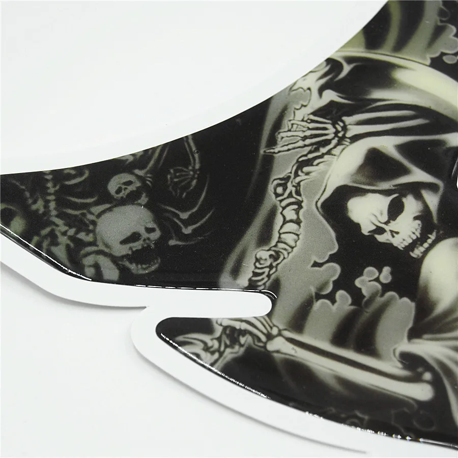 Обычной почтой Мотоцикл Череп Танк Pad Protector Стикеры углеродного волокна Decale для Hon