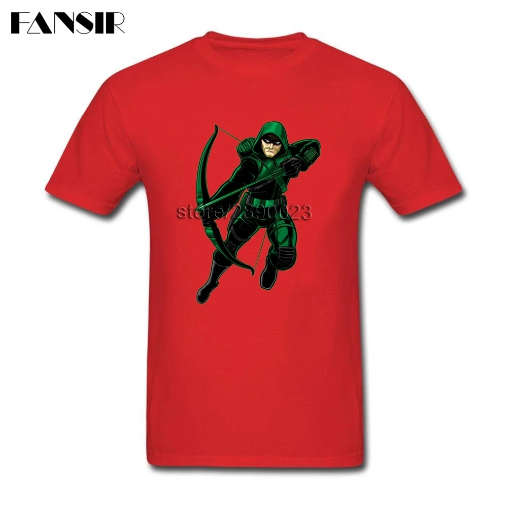 XS-3XL Green Arrow High Quality Shirt Men Custom Cotton Short Sleeve T Family Tops Tee | Мужская одежда