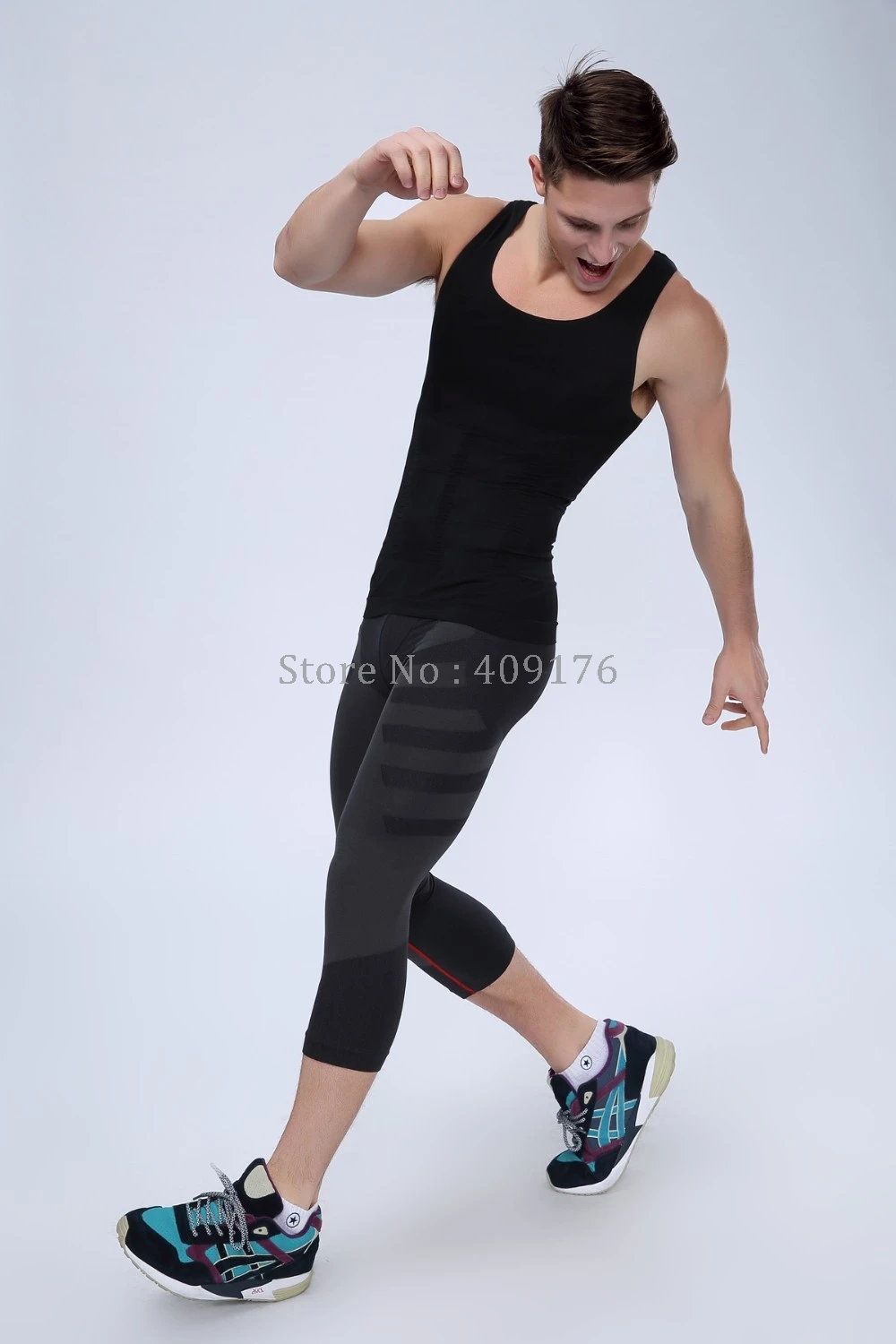 

Slimming Posture Correct Tops Undershirt Corset Men Waist Trainer T Shirts Sleevless Compression Humpback Shaper Prayger