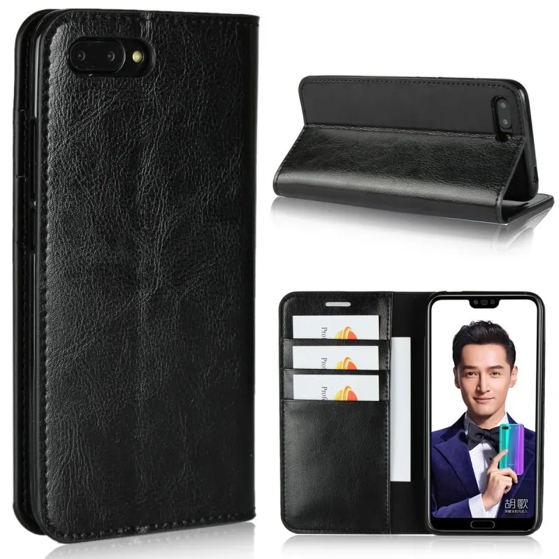 

Чехол из натуральной кожи для Huawei Honor 10, Роскошный деловой чехол-кошелек, чехол для Huawei Honor10, откидная сумка, Capinha Etui Coque Hoesje