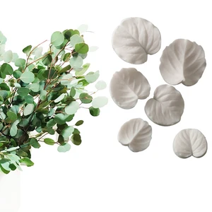 Форма для мастики эвкалипта силиконовая форма в виде листьев, инструменты для украшения торта Форма для шоколадной мастики, мастики, кухонные аксессуары