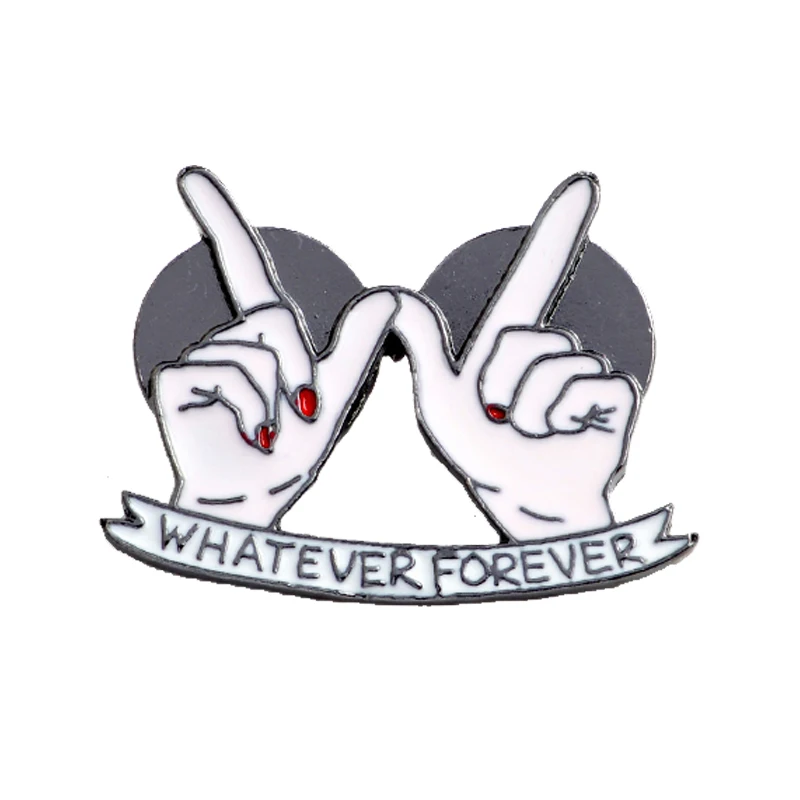 Значок на лацкан из джинсовой ткани Whatever Forever очаровательные креативные