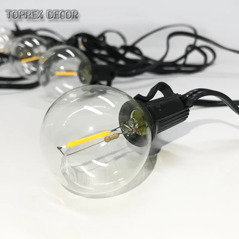 110v- 130v E12 LED festoon light string G40 bulb - length 18ft. belt wedding decoration christmas lighting party decor | Лампы и
