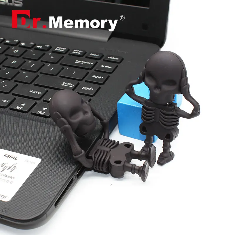 Dr. Памяти череп USB флэш накопитель Скелет 64 ГБ 32 флеш 16Гб 8Гб 4Гб силиконовый usb