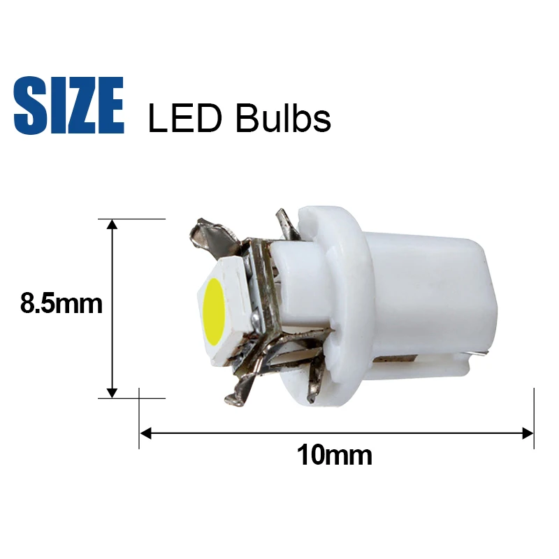 10 шт. Led T5 B8 5D лампа освещение салона для чтения сигнальные лампы приборная панель