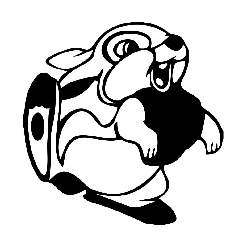 

Car stying Cartoon Bunny Happy Rabbit Car Sticker Motorcycle Vinyl Decal 11 Colour Jdm