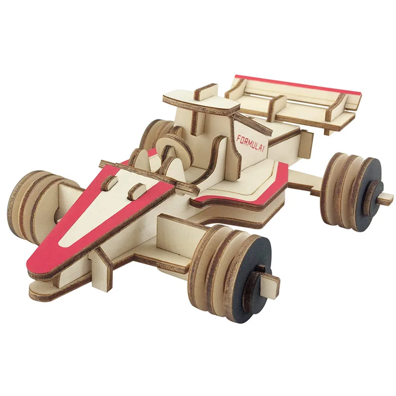 Формула гоночная игрушка для мальчиков DIY деревянная 3D модель игрушки детей hobi