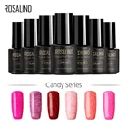 Гель-лак для ногтей ROSALIND 1S Black Bottle 7 мл Candy Bling D01-24, УФ-светодиодная подсветка, отмачиваемый Гель-лак для маникюра