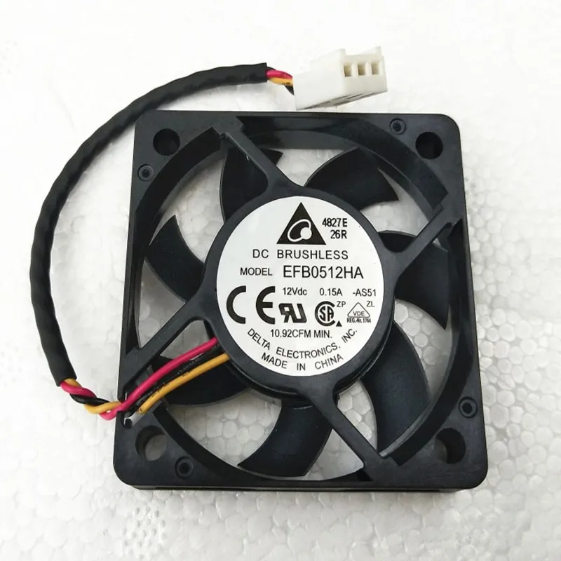 Вентилятор Delta 5010 50 мм 50x50x10 EFB0512HA для кулера охлаждающий вентилятор с двумя