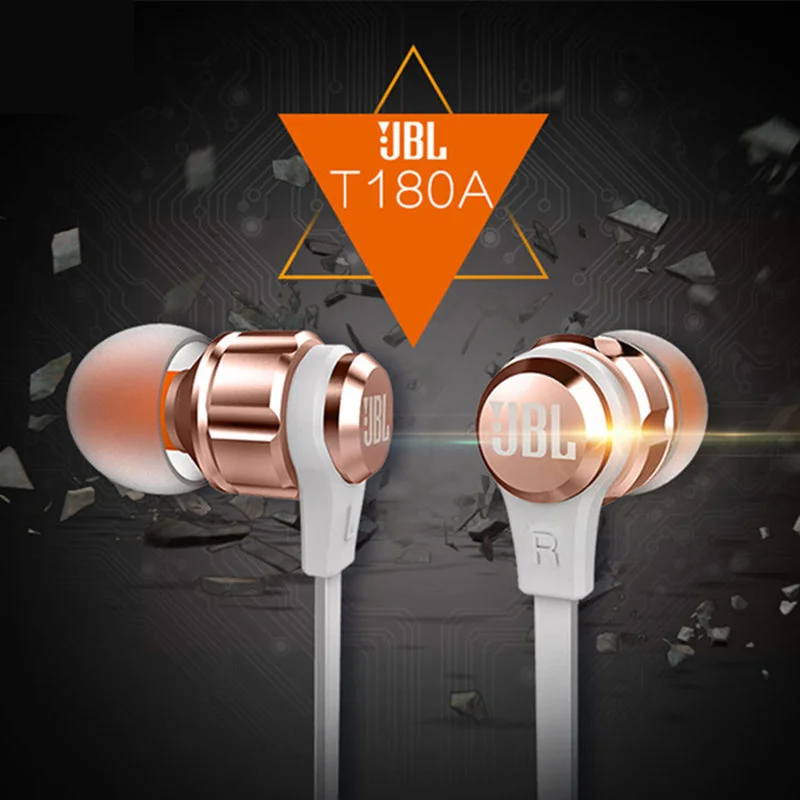 JBL T180A Проводная гарнитура в ухо бас наушники мобильный телефон спортивные с