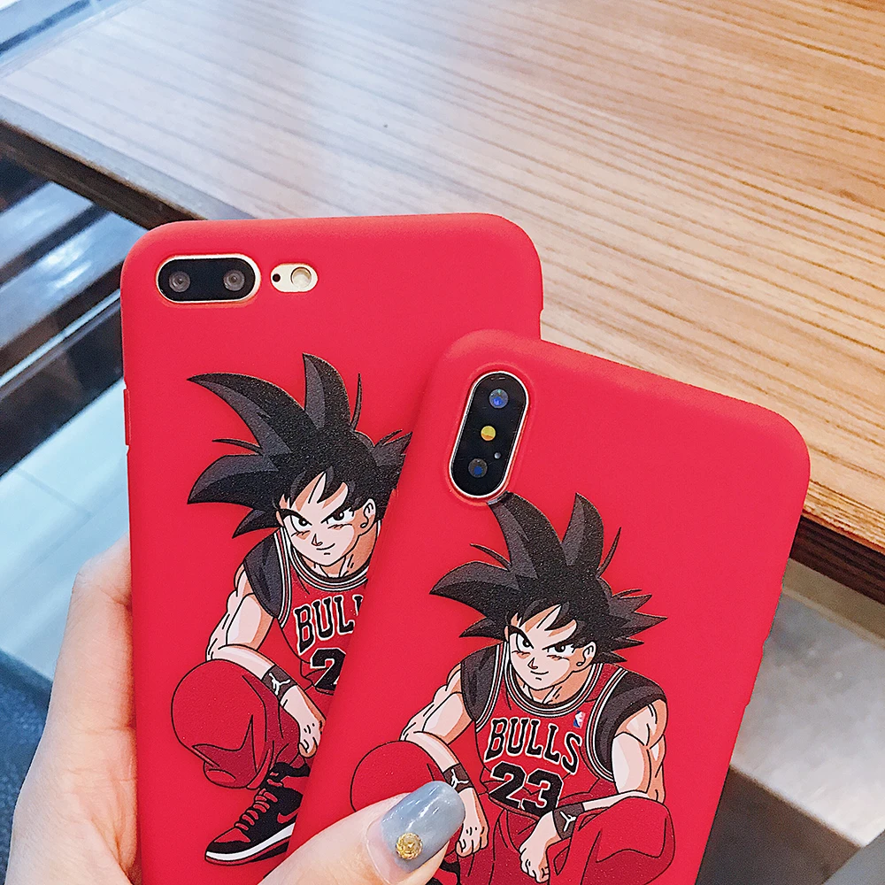 Cartoon Dragonball Wukong Bull 23 Legend Colored Drawing Soft TPU Case For iPhone XS XR MAX X 6 6S 7 8 Plus |