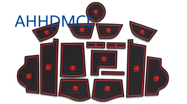 

Car Anti-Dirty Pad Door Groove Gate Slot Cup Armrest Storage Pad Anti-Slip Mat For BYD Qin 2014 2015 2016