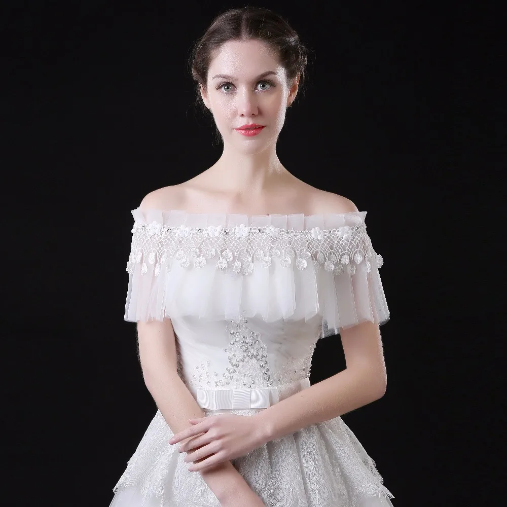 Новое поступление 2020 Свадебные Куртки с открытыми плечами Свадебный Болеро