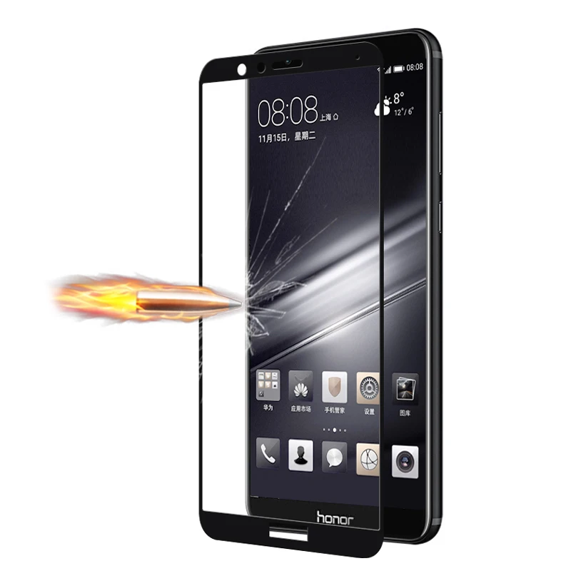 Закаленное стекло с полным покрытием для Huawei Honor 7X Защитное honor 8X|full cover|tempered glass