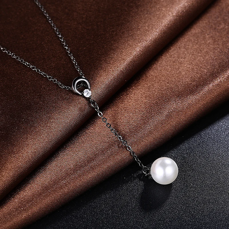 Винтажный искусственный жемчуг кулоны ожерелья для женщин Черная золотая