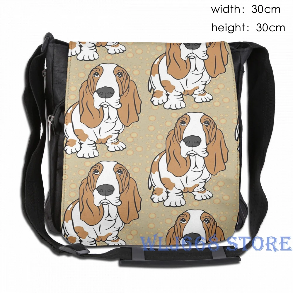 Забавные сумки через плечо с графическим принтом для женщин Basset Hound рюкзак на
