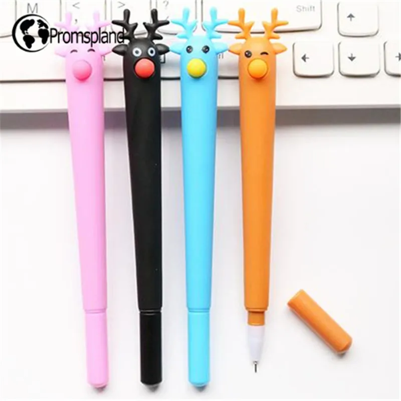 100PCS Pere David's Deer Gel Pen Animals Gels Office School Supplies Students Girls Gifts 0.5mm Stationery Canetas 15.5cm | Канцтовары